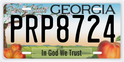 GA license plate PRP8724