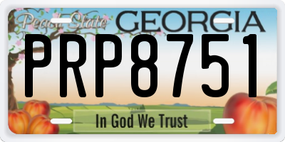 GA license plate PRP8751
