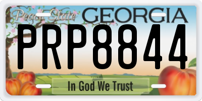 GA license plate PRP8844