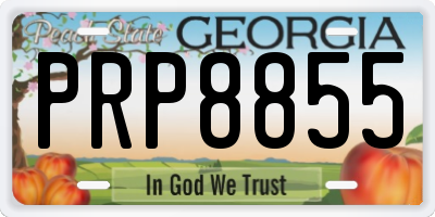 GA license plate PRP8855