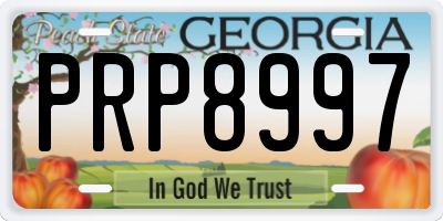 GA license plate PRP8997