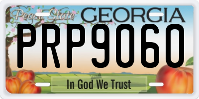 GA license plate PRP9060
