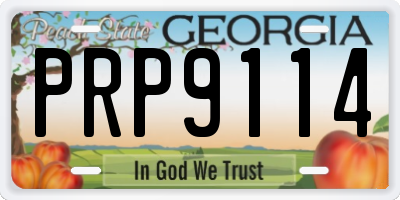 GA license plate PRP9114