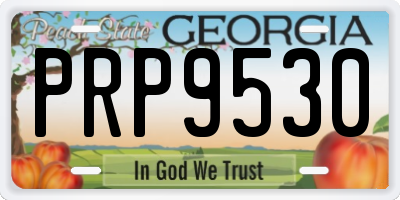 GA license plate PRP9530