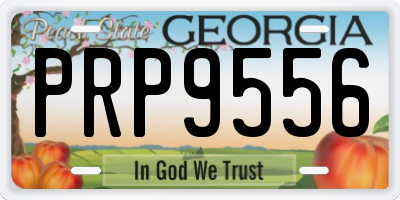 GA license plate PRP9556