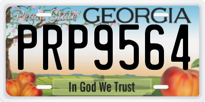 GA license plate PRP9564