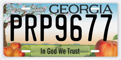 GA license plate PRP9677