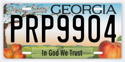 GA license plate PRP9904