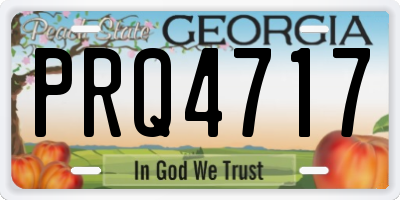 GA license plate PRQ4717