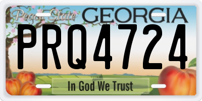 GA license plate PRQ4724