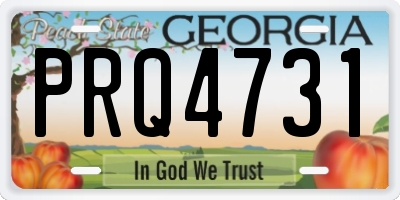 GA license plate PRQ4731