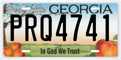 GA license plate PRQ4741