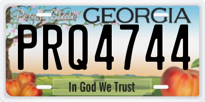 GA license plate PRQ4744