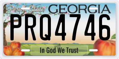 GA license plate PRQ4746