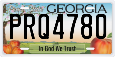 GA license plate PRQ4780
