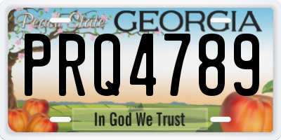GA license plate PRQ4789