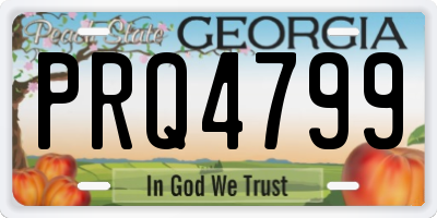 GA license plate PRQ4799