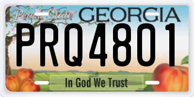 GA license plate PRQ4801