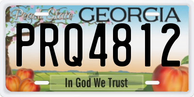 GA license plate PRQ4812