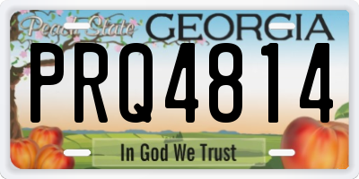 GA license plate PRQ4814