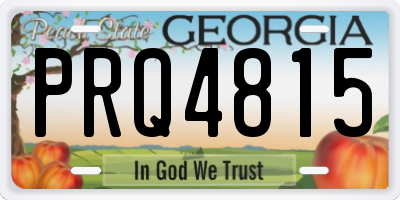 GA license plate PRQ4815