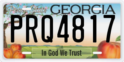 GA license plate PRQ4817