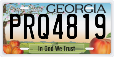 GA license plate PRQ4819
