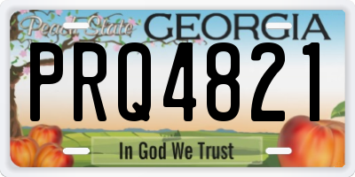 GA license plate PRQ4821