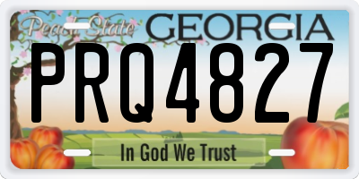 GA license plate PRQ4827