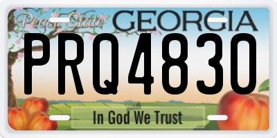 GA license plate PRQ4830