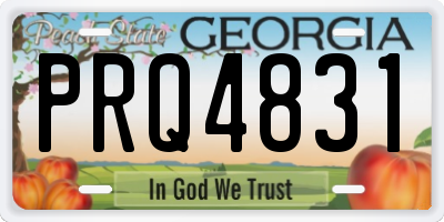 GA license plate PRQ4831