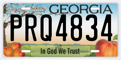 GA license plate PRQ4834