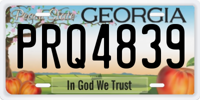 GA license plate PRQ4839