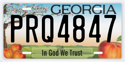 GA license plate PRQ4847