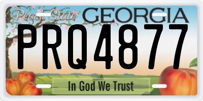 GA license plate PRQ4877