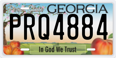 GA license plate PRQ4884
