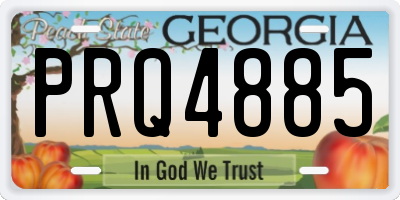 GA license plate PRQ4885