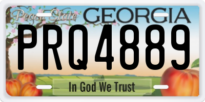 GA license plate PRQ4889