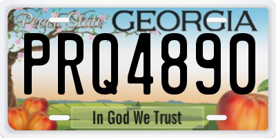 GA license plate PRQ4890