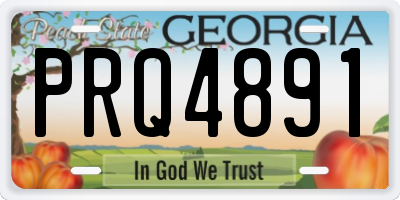 GA license plate PRQ4891