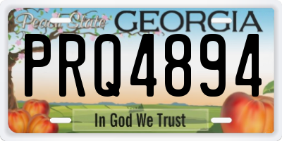 GA license plate PRQ4894