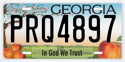 GA license plate PRQ4897