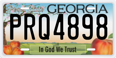 GA license plate PRQ4898