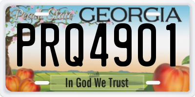 GA license plate PRQ4901