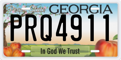GA license plate PRQ4911