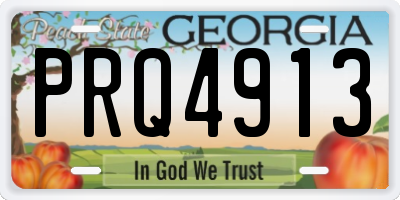 GA license plate PRQ4913