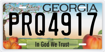 GA license plate PRQ4917
