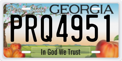 GA license plate PRQ4951