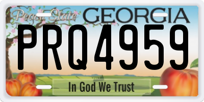 GA license plate PRQ4959