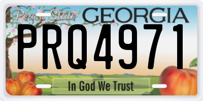 GA license plate PRQ4971